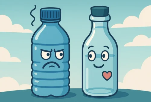 Wasser in Plastikflaschen